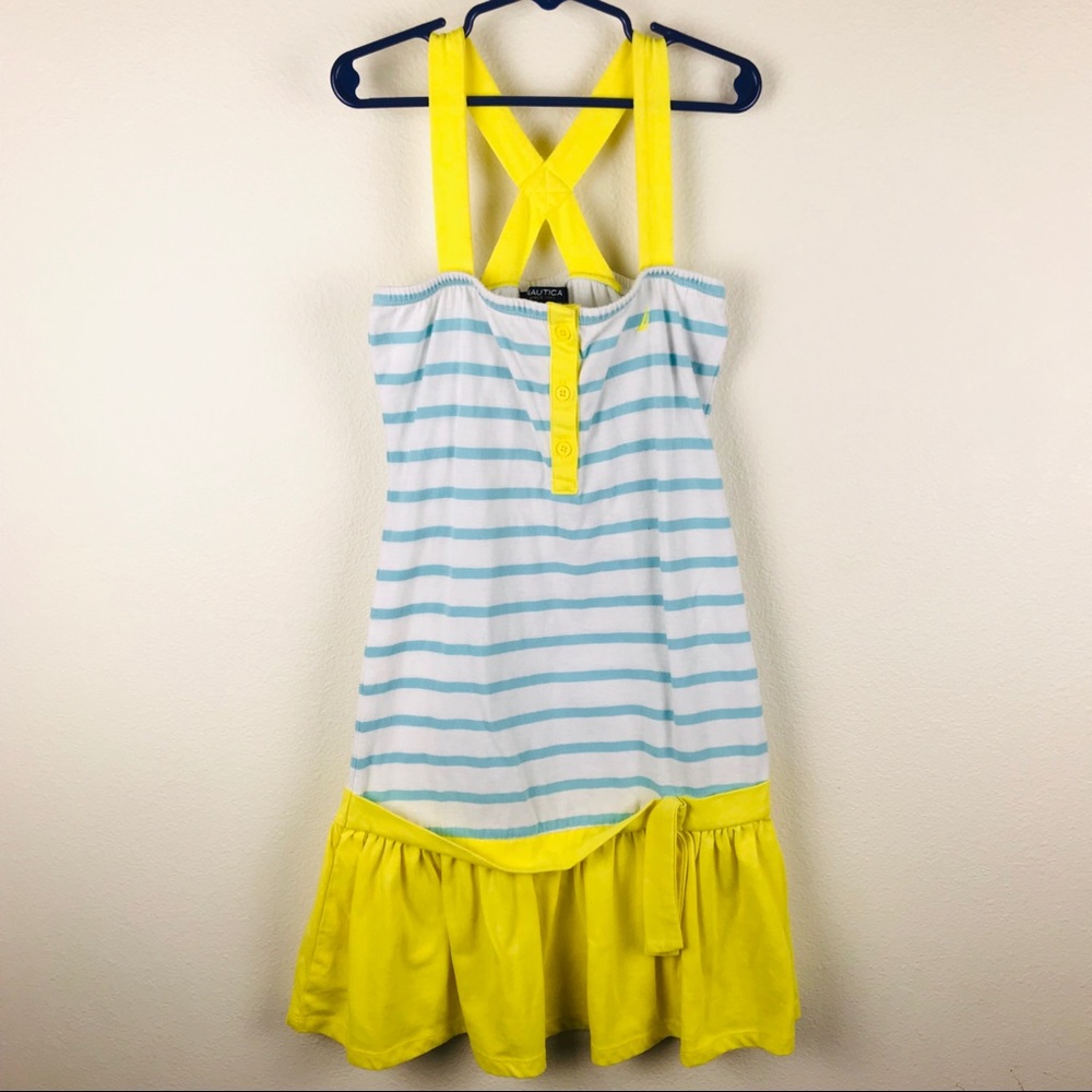 Nautica blue, white, & yellow sundress size 8